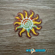 On A Whim Hats Glitter Sunshine Iron-On Patch