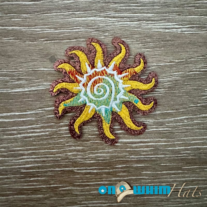 On A Whim Hats Glitter Sunshine Iron-On Patch