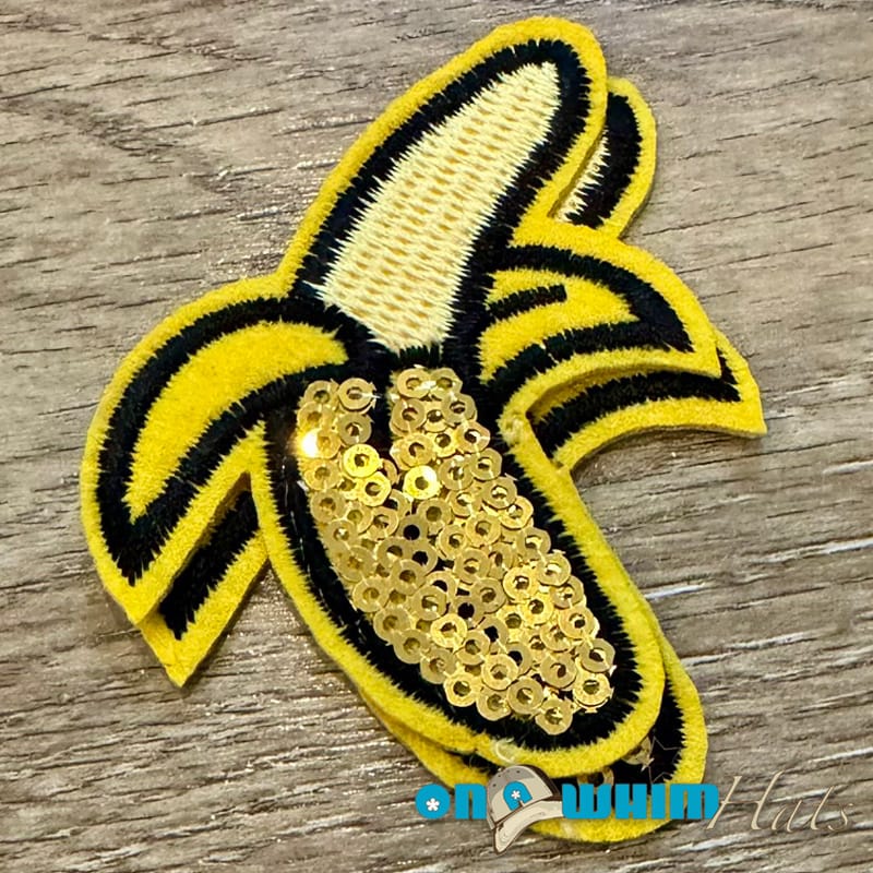 On A Whim Hats Go Bananas Iron-On Patch