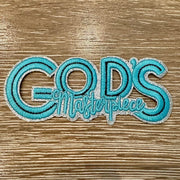 On A Whim Hats God's Masterpiece Iron-On Patch