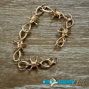 On A Whim Hats Gold Barbed Wire Hat Chain