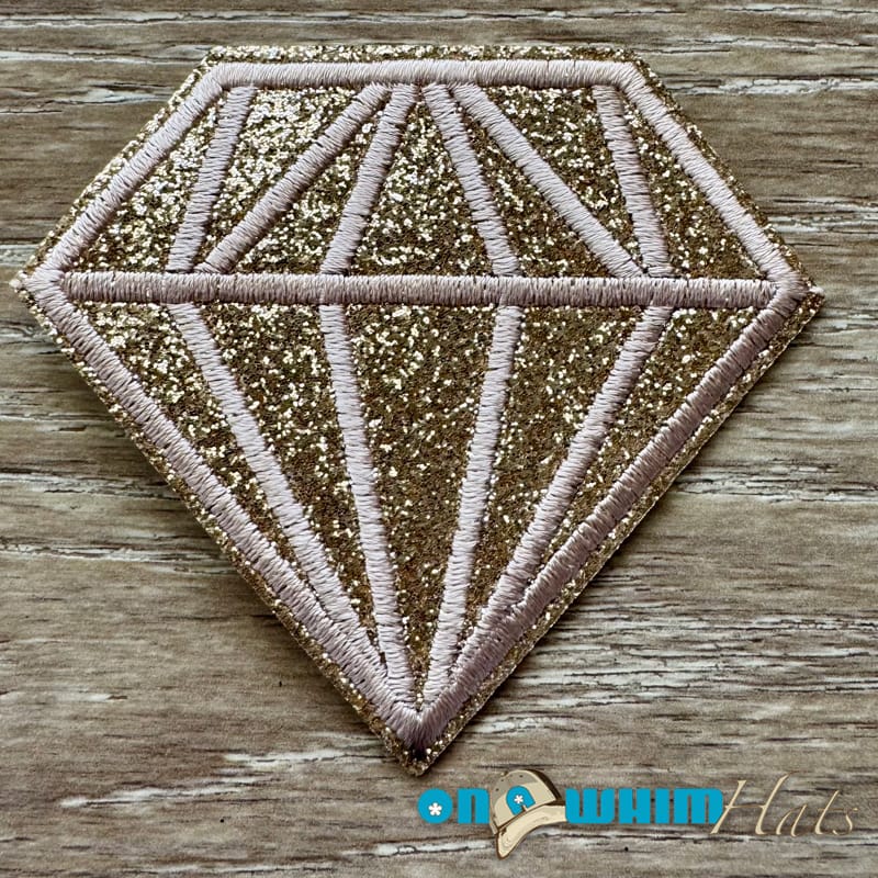 On A Whim Hats Diamond Iron-On Patch
