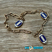 On A Whim Hats Gold Link Football Hat Chain