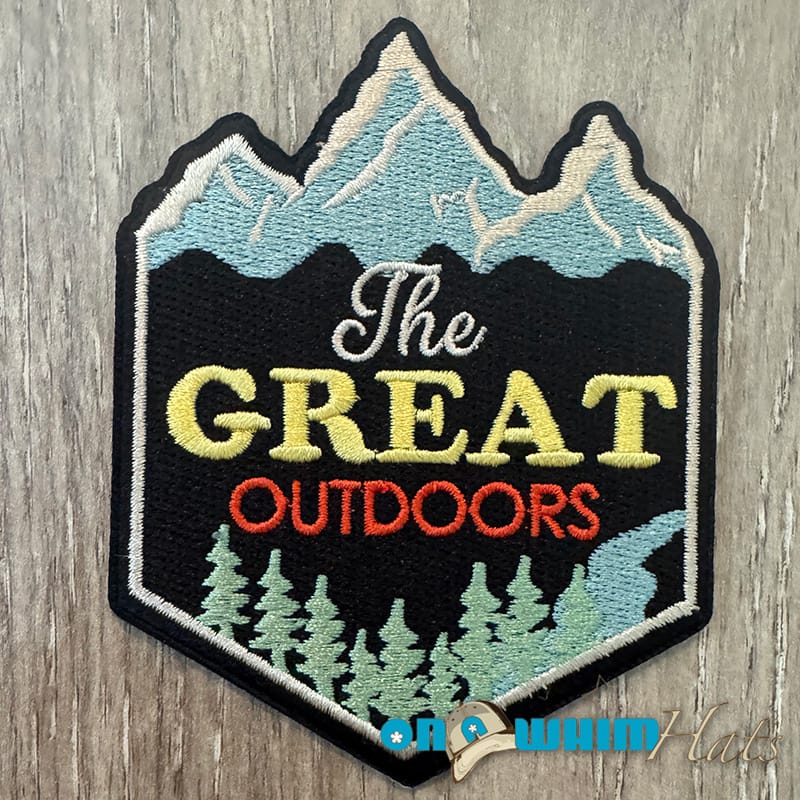 On A Whim Hats Great Outdoors Embroidered Iron-On Patch