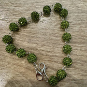 On A Whim Hats Green Sparkly Hat Chain