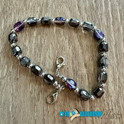 On A Whim Hats Grey Beaded Hat Chain