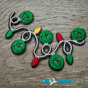 On A Whim Hats Grinch Ornaments Iron-On Patch