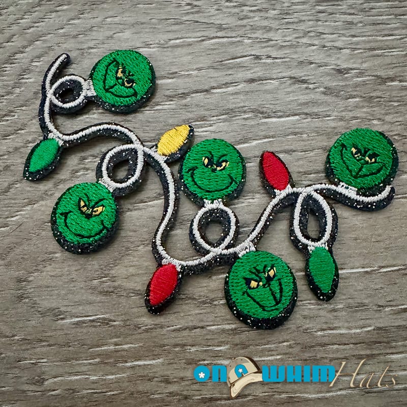 On A Whim Hats Grinch Ornaments Iron-On Patch