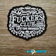 On A Whim Hats Grumpy Fuckers Club Iron-On Patch