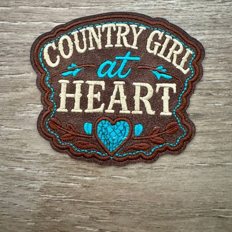 On A Whim Hats Heart of a Country Girl Iron-On Patch