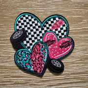 On A Whim Hats Heart-Wheel Iron-On Patch