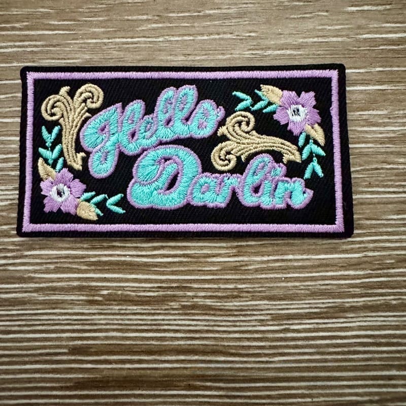 On A Whim Hats Hello Darlin' Iron-On Patch