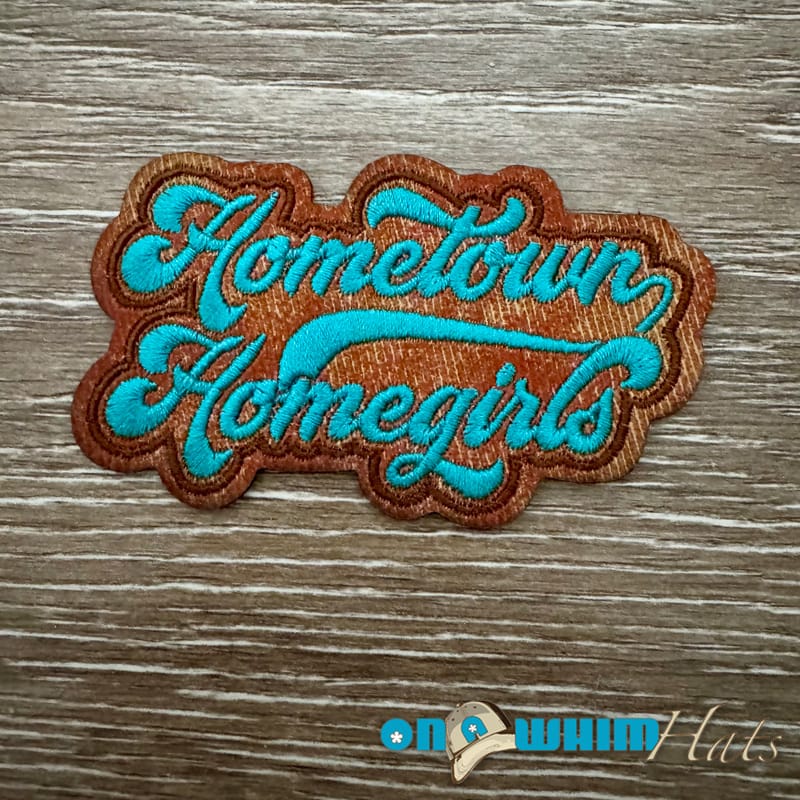 On A Whim Hats Homegirl Iron-On Leather Patch