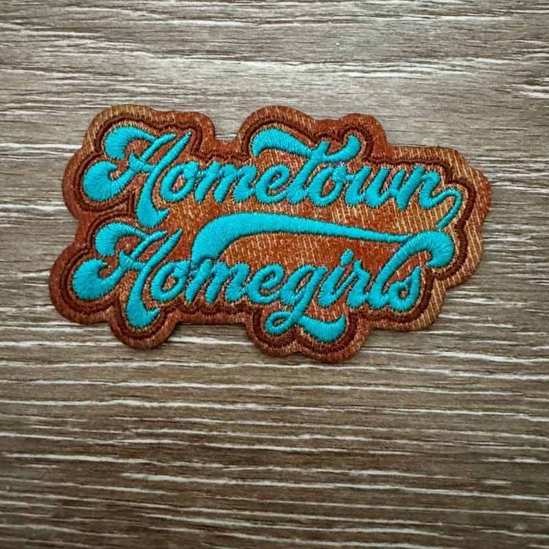 On A Whim Hats Homegirl Iron-On Leather Patch