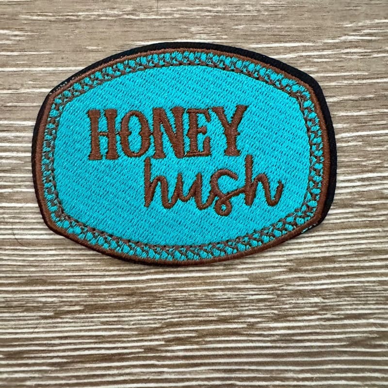 On A Whim Hats Honey Hush Iron-On Patch