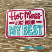On A Whim Hats Hot Mess Embroidered Patch