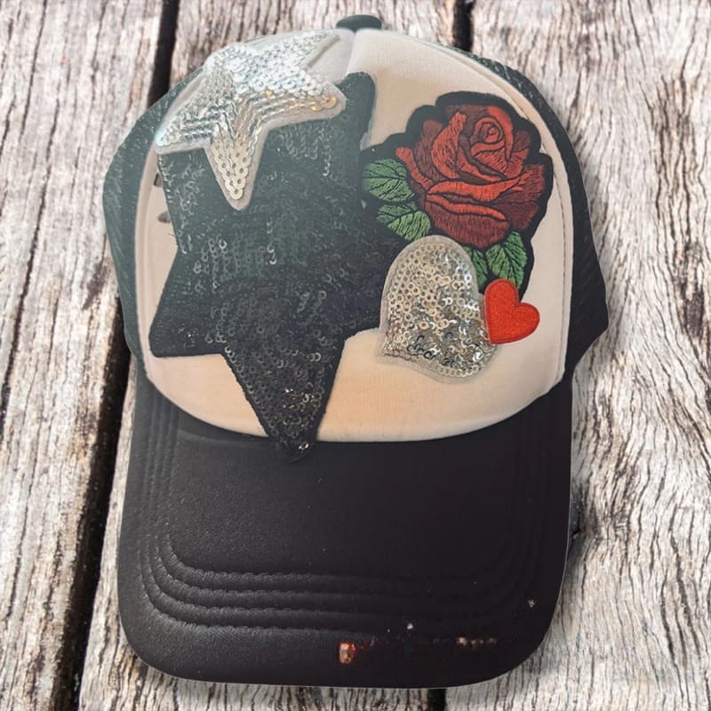 On A Whim Hats Hot Stuff Handmade Trucker Hat