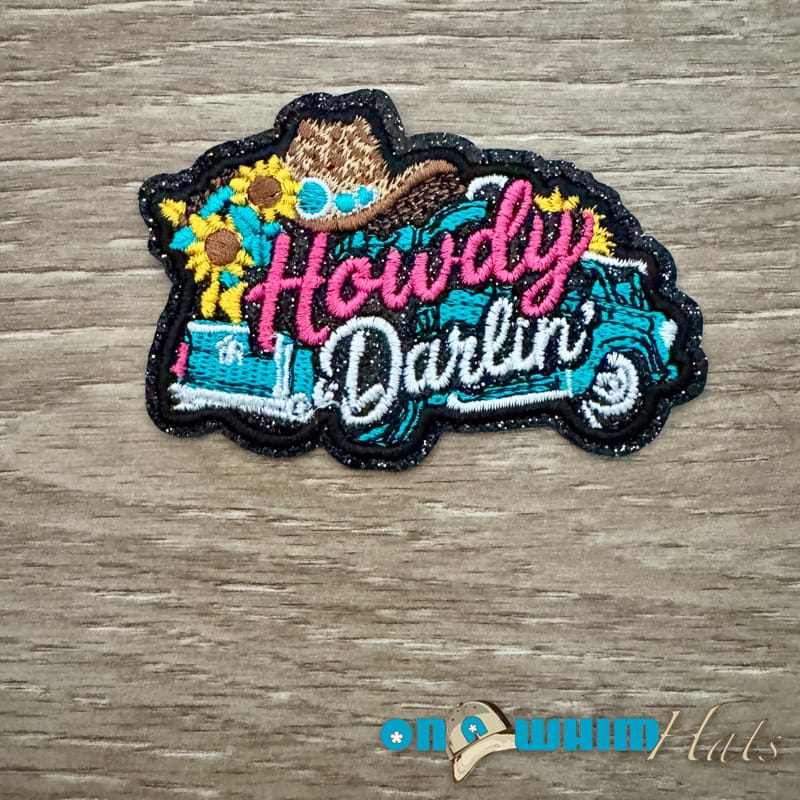 On A Whim Hats Howdy Darlin' Iron-On Patch