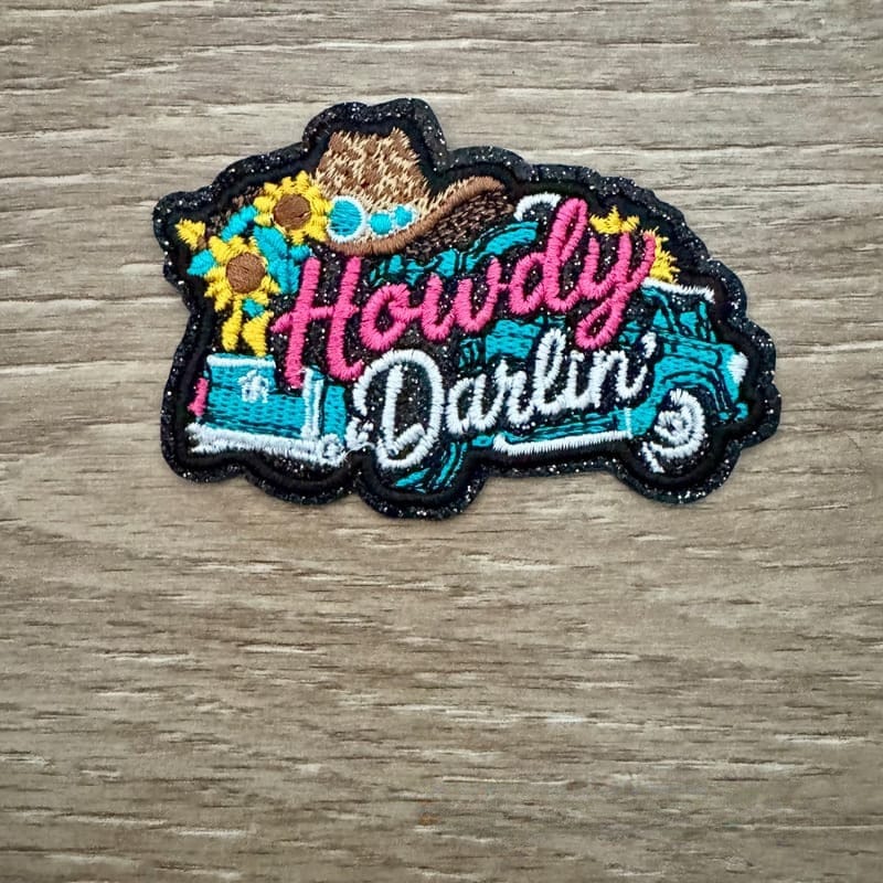 On A Whim Hats Howdy Darlin' Iron-On Patch