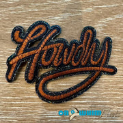 On A Whim Hats Howdy Rope Embroidered Iron-On Patch