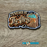 On A Whim Hats I'd Rather Be Thrifting  Iron-On Patch