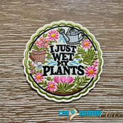 On A Whim Hats I Just Wet My Plants Iron-On Patch