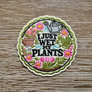 On A Whim Hats I Just Wet My Plants Iron-On Patch