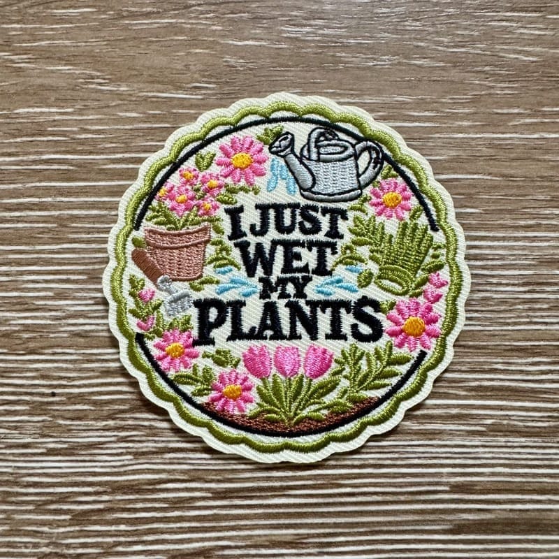 On A Whim Hats I Just Wet My Plants Iron-On Patch