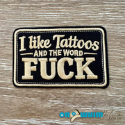 On A Whim Hats I Like Tattoos Iron-On Patch