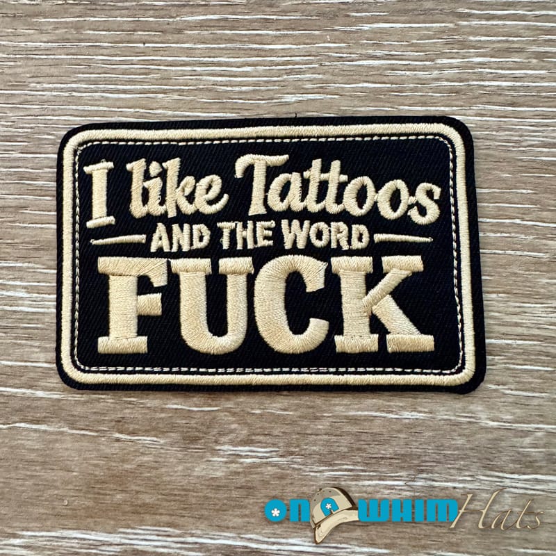 On A Whim Hats I Like Tattoos Iron-On Patch