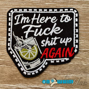 On A Whim Hats I'm Here Iron-On Patch