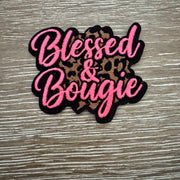 On A Whim Hats Blessed & Bougie Leopard Iron-On Patch (multiple colors)