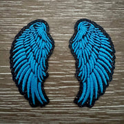 On A Whim Hats Blue Angel Wings Iron-On Patch