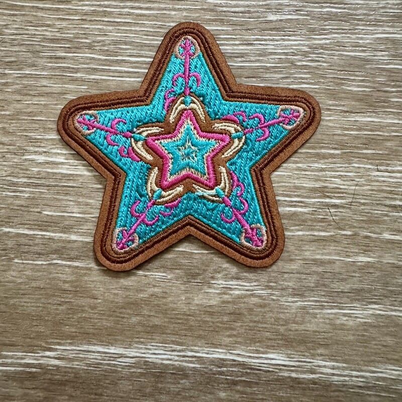 On A Whim Hats Boho Layered Star Iron-On Patch