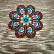 On A Whim Hats Boho Mandala Flower Iron-On Patch