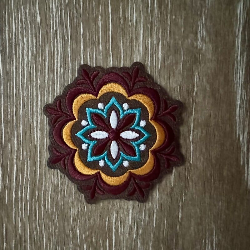 On A Whim Hats Boho Mandala Iron-On Patch