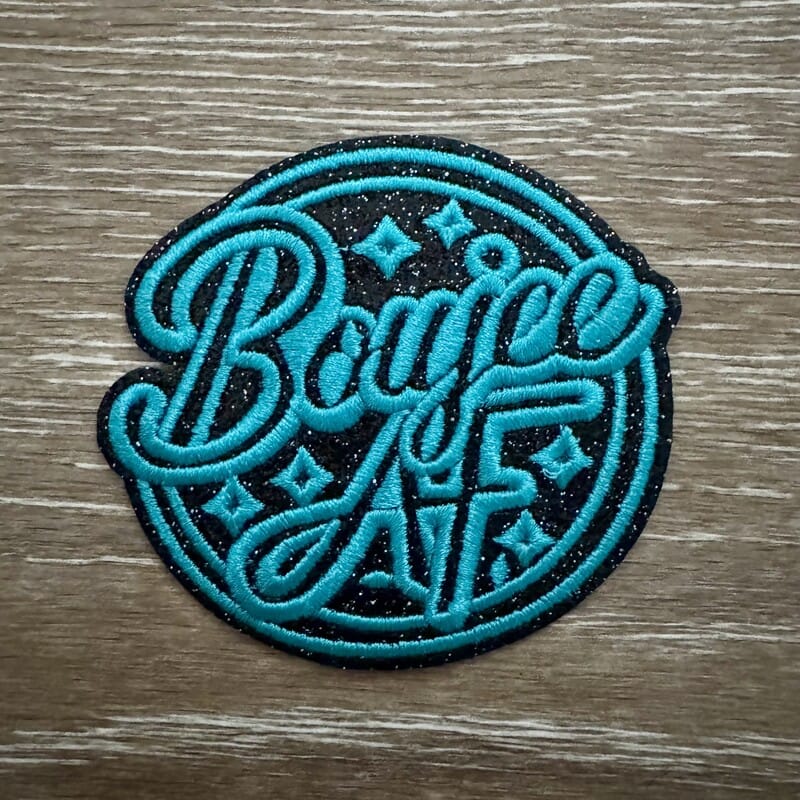 On A Whim Hats Boujee AF Sparkle Iron-On Patch