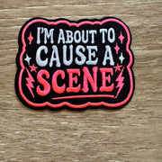 On A Whim Hats Cause A Scene Iron-On Patch
