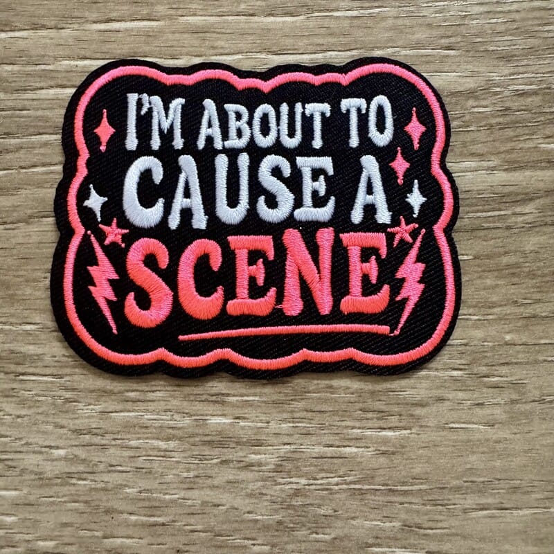 On A Whim Hats Cause A Scene Iron-On Patch