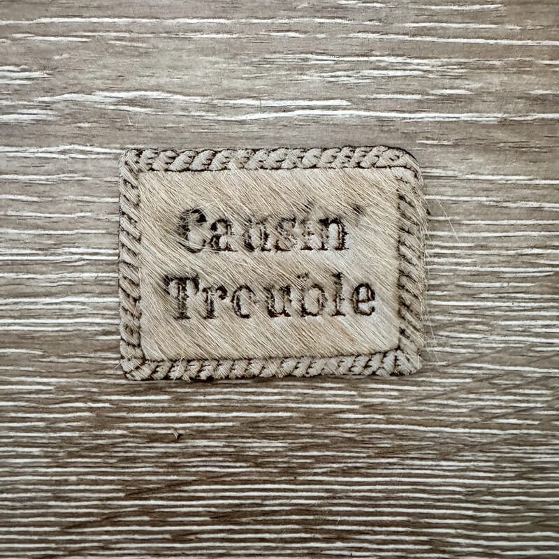 On A Whim Hats Causin' Trouble Genuine Cowhide Iron-On Patch