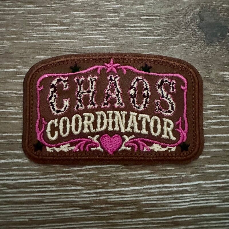 On A Whim Hats Chaos Coordinator Iron-On Patch