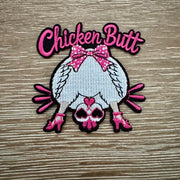 On A Whim Hats Chicken Butt Iron-On Patch