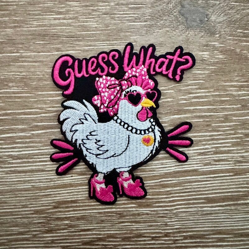 On A Whim Hats Chicken Butt Iron-On Patch