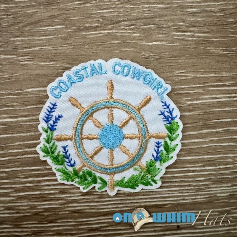 On A Whim Hats Coastal Cowgirl Iron-On Patch