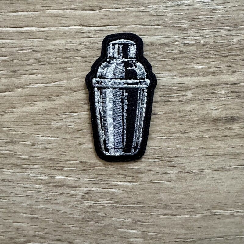 On A Whim Hats Cocktail Shaker Iron-On Patch