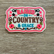 On A Whim Hats Country & Grace Iron-On Patch