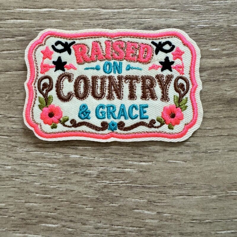 On A Whim Hats Country & Grace Iron-On Patch