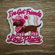 On A Whim Hats Cowboy Doggie Low Places Iron-On Patch