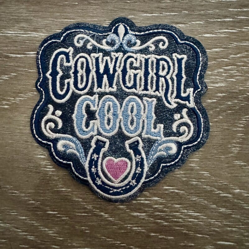 On A Whim Hats Cowgirl Cool Iron-On Patch