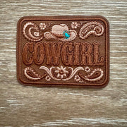 On A Whim Hats Cowgirl Paisley Western Iron-On Patch